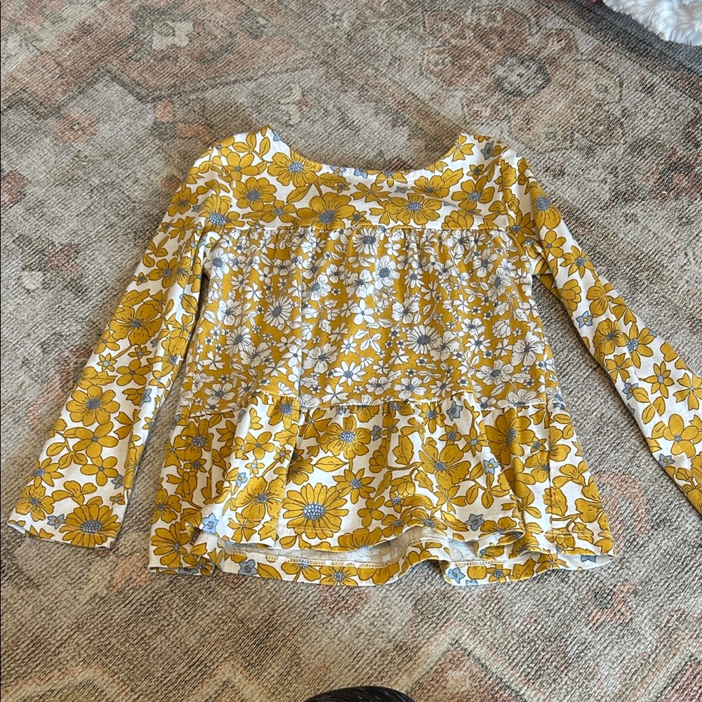 Carter's Yellow Floral Long Sleeve Tee